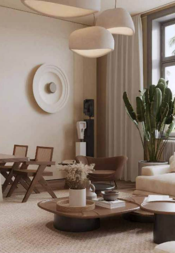 Living and dining in Praia residence