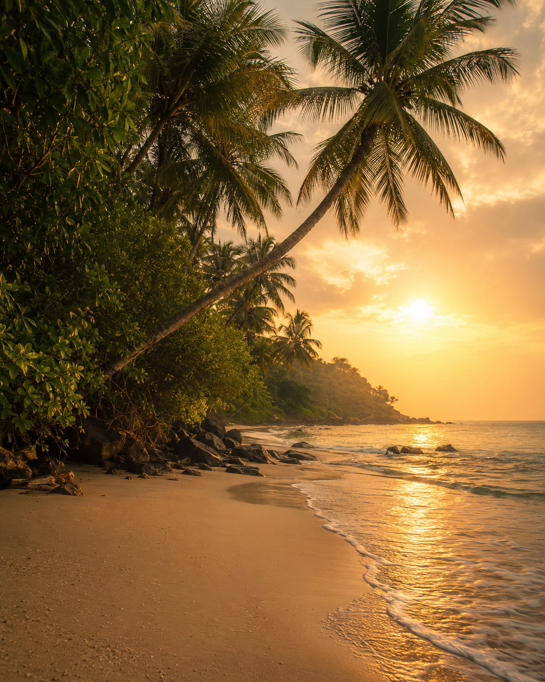 Arambol beach at dusk